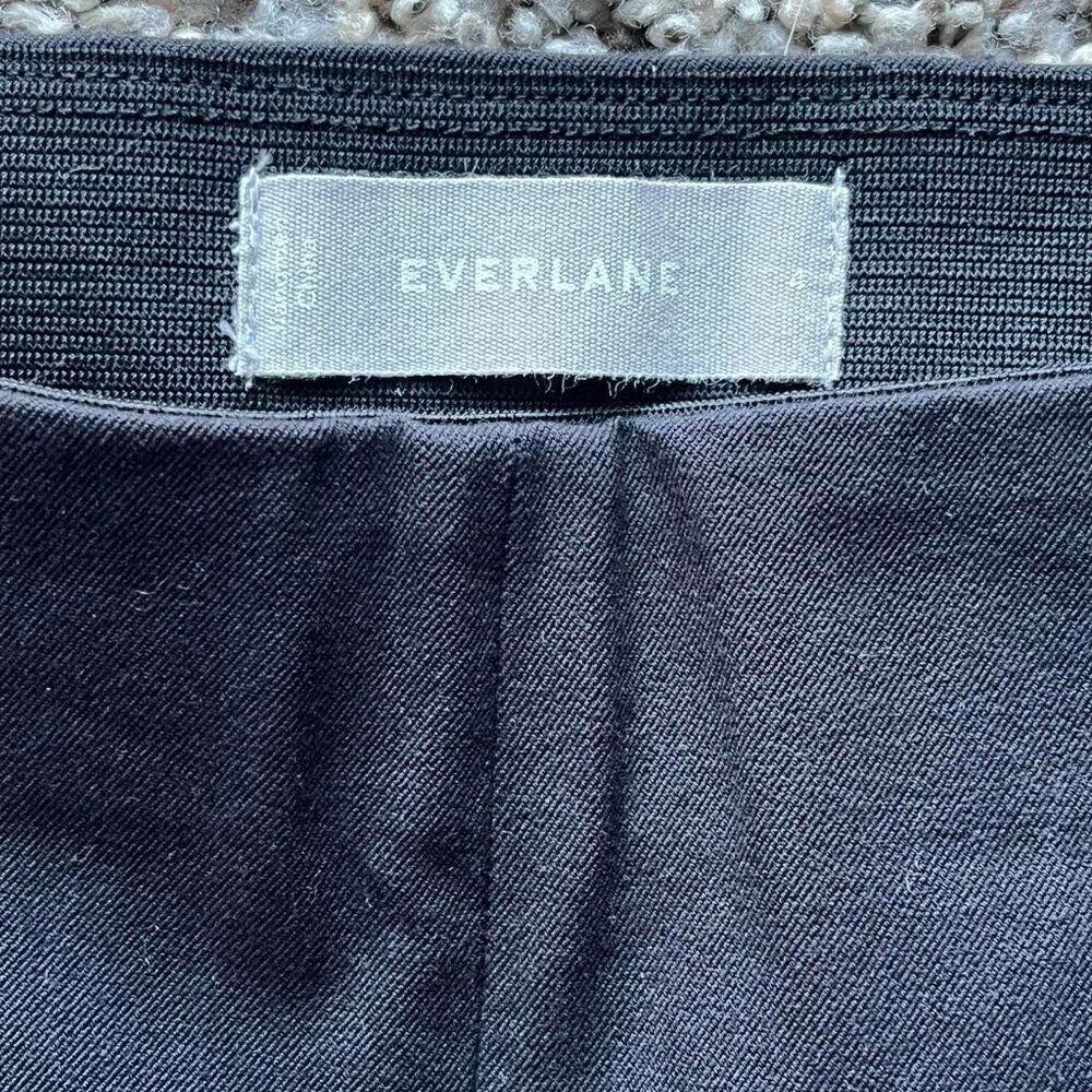 Everlane Black Straight Leg Pants Womens 4 Urban Fashion Casual Everyday Comfort - Picture 2 of 7